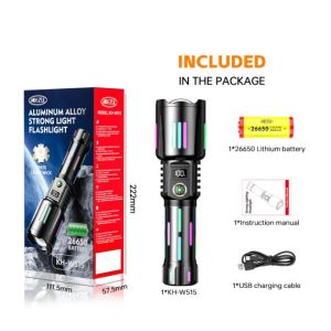 KH-W515-A Aluminum Alloy Strong Light Flashlight