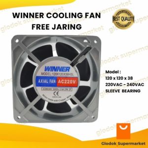 Kipas Pendingin Winner 12cm Cooling Fan AC 220v 12 x 12 x 3 cm Sleeve Bearing Kawat Tembaga