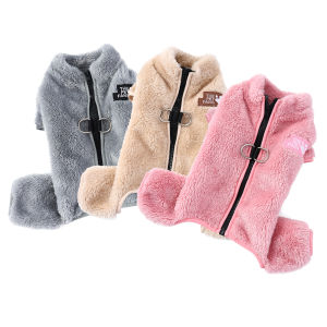 Winter Dog Clothes For Small Medium Dogs Warm Fleece Pet Jumpsuit Pajamas Yorkie Pug Nightshirt Onesie Boy Girls Puppy Overalls