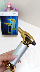 Vỏ Bật Lửa Hộp Quẹt Khò 1 Tia Để Bàn AT-600 Thiết Kế Đẹp Độc Lạ Lửa Khò Mạnh Mẽ - Dùng Gas Cao Cấp (KHÔNG XĂNG KHÔNG GAS)