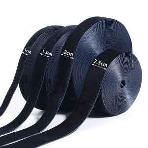 5-10yards/roll Velvet Ribbons Dark Blue Single Face Flocking Webbing For DIY Christmas Party Handmade Gifts Wrapping Decoration