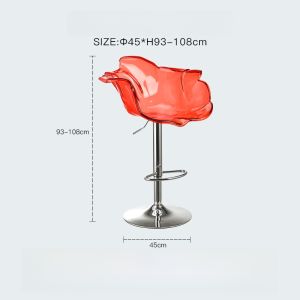 Norchaire รุ่น HJLAUIJ ที่นั่งแบบมีแขนสีโปร่ง ดีไซน์ดอกไม้ สำหรับบ้าน สไตล์ยุโรป สำหรับห้องนั่งเล่นและห้องทำงาน