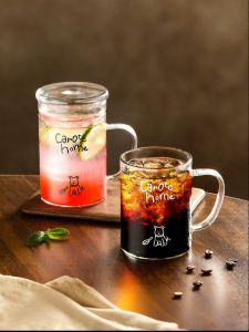 CAROTE | Tea Separation Glass Cup with Lid for Home and Office Use