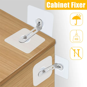 Baby Safety Furniture Anti-Tipping Protecter Furniture Wall Anchor Anti-Dumping Holder Punch-Free Adhesive Shelf Cabinet Fixer Safety Lock