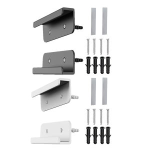 【NEW】 2 Pcs Wall Mount Bracket Fixed by Adhesive Or Screw Stabilizer Tablet Holder for IPad/iPhone 15 14/Samsung/Xiaomi/Lenovo
