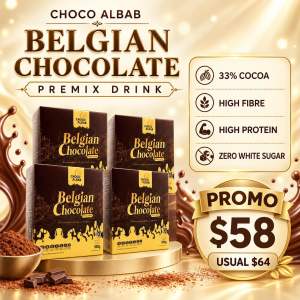 🌹 CHOCO ALBAB Belgian Chocolate Premix Drink Combo C