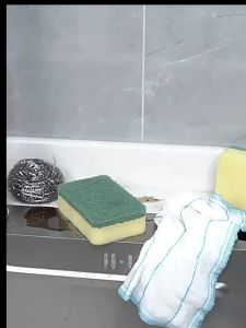 Sink Storage Basket With Drain For Bathroom And Cleaning Supplies Kitchen Sponge Holder Storage Rack