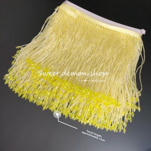 Bright Color Heavy Industry Glass Tube Bead Handmade Beaded Accessories DIY Material Tassel Lace Accessories Hem Water Drop Ornament