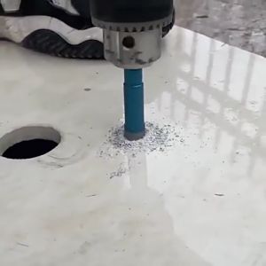 Diamond Drill Bit Hole Saw Kit For Granite Marble Porcelain Tile Ceramic Stone Glass Hard Materials (Blue)