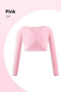 Childrens Ballet Dance Costume Shoulder Shawl Practice Outfit Top Cover up Sweater Girls Dance Outerwear Small Cannon