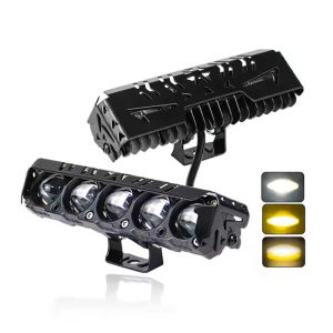 2PCS led lampu sorot tembak 24V/12V truk mobil motor depan 5/2 Mata Lampu Kabut Sorot Tinggi/Rendah Warna Ganda