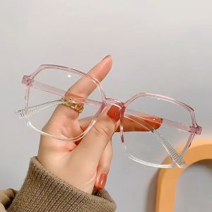 GMLV Kính Hàn Quốc Kính Xu Hướng Mẫu Sinh Viên Nam Và Nữ Mặt Mộc Trông Gầy Kính Khung Lớn Kính Chống ánh Sáng Xanh