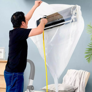 Aircon Cleaner Bag with Drain Outlet Waterproof Air Conditioner Washing Cover Aircond Cleaning Kit
