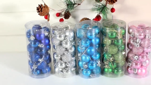 【Daily Suki Store】Christmas Balls Ornaments Set-Glitter Bright Matte Ball Multicolor Shatterproof Christmas Tree Hanging Ornaments for Home Party Holiday Ornaments