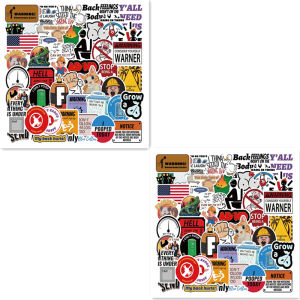 100 Pieces Prank Luggage Stickers Creative English Cartoon DIY Waterproof Decorative Stickers for iPad American Style