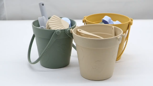 WNDR Mainan Pasir Pantai Anak Silikon Set Ember Sekop Cetakan Hewan Lucu BPA Free