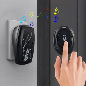 Home Wireless Doorbell Welcome Friend Smart Doorbell 100M Long Distance 36 Songs AC Plug-in Model Doorbells