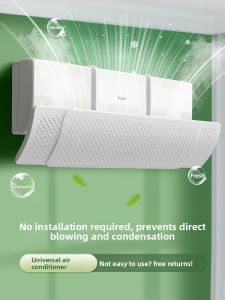 SIVASS | Universal Aircon Wind Deflector No Install Anti-Direct Airflow Shield Dustproof Cover for Wall Mounted Air Conditioner