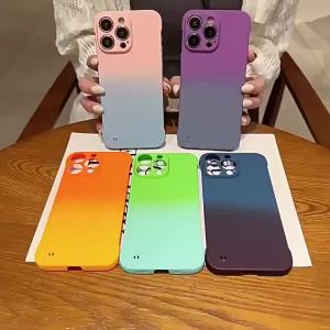 Fashion Gradient Color Frosted Skin Feel Case for Xiaomi 17T Pro 17 Pro Max 15 14 POCO F8 Ultra F7 Pro Magnetic Frameless Cover