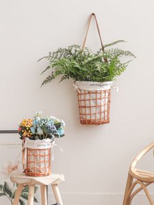 Baskets Treo Tường Bằng Tre Trang Trí Hoa Nhựa Cho Phòng Trẻ Em Trang Trí Tường Nhà Treo Hoa Phong Cách Đồng Quê