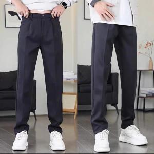 Quần Ống Đứng Dày Lót Nỉ Thu Đông Cho Nam Quần Tây Công Sở Cao Cấp Đơn Giản Thon Gọn Màu Trơn Chống Nhăn Quần Dài Thường Ngày