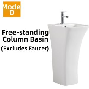 Outdoor All-in-one Ceramic Sink for Small Spaces