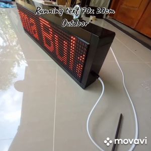 Running text 70x20 depan belakang 2sisi double sidet outdoor