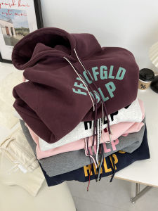 Áo Nỉ Có Mũ Trùm Đầu Dày Dặn Cho Nữ Mùa Đông Thường Ngày Cotton Pha Trộn Dài Tay Quần Áo Công Sở Phong Cách Hàn Quốc