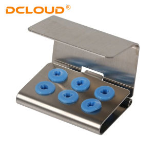 6 Holes Dental Ultrasonic Scaler Tips Holder Stand Silicone Autoclavable  Sterilization with Cover fit EMS/Woodpecker/DTE/SATELEC/NSK Endo Tips