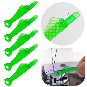10PCS Sewing Machine Needle Threader With Hook DIY Green Fish Threader Home Machine Sewing Automatic Thread Tool