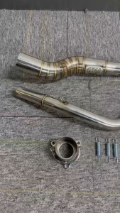 Stainless Steel Big Elbow Pipe 51mm for Sniper 150 155 with Adaptor Made in Thailand