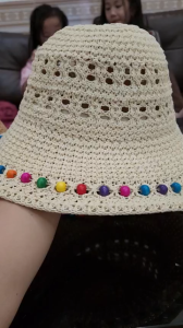 MŨ CÓI NÓN CÓI MỀM DÂY HẠT NHIỀU MÀU HOTTREND  MŨ CÓI ĐI BIỂN HOTTREND