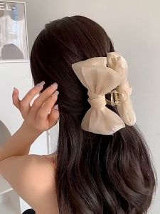 Jepit Rambut Korea Pita Jumbo Wanita Cantik Fashion Import Satin Organza Big Hair Claw
