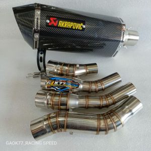 Knalpot Akrapovic layang Ninja250fi Ninja250karbu Cbr150r Mt25 r25 cbr250r cbr250rr cb150r slip on