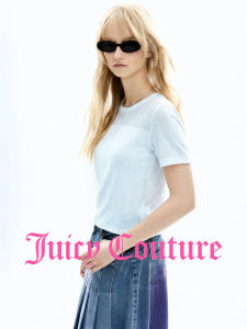 Juicy Couture | Shiny Striped Texture Simple T-Shirt