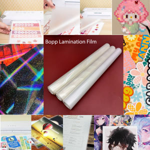 1Roll BOPP Holographic Precoated Film Glitter Holographic Overlay Laminating Film Waterproof&Scratch-Proof For Scrapbooking