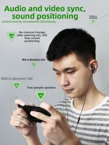 Polvcdg | In-ear Gaming Headset for Delta Positioning Sound with Microphone