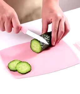 iPii 3in1 Set Lengkap Seramik Pemotong Buar Sayur / Ceramic Fruit Knife Cutting Board Set With Peeler Ceramic Knife Set Paring Peeler Chopping Board Nordic Candy Color Portable Picnic Kitchen Tools