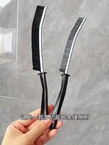 Bộ 3 Bàn Chải Vệ Sinh Cán Dài Dành Cho Nhà Tắm & Nhà Bếp Các Khe Hẹp & Góc Khuất Bàn Chải Cầm Tay Bằng Nhựa