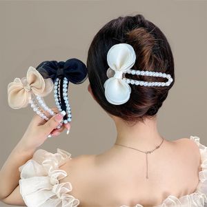 Kẹp tóc mẫu mới 2022 kẹp nơ sau đầu bản to hỗ trợ búi tóc tạo kiểu phong cách Hàn Quốc