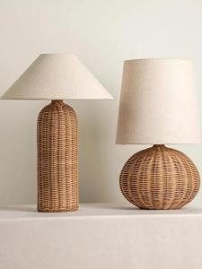 SANGEJIANGREN | Retro Wabi-Sabi Style Rattan Table Lamp
