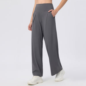 Của phụ nữ cao eo flowy rộng chân Quần Yoga vừa rộng nhanh chóng khô cảm giác giống như đám mây để chạy và tập luyện