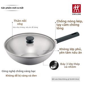 zwilling | Chảo Xào Không Phủ Inox