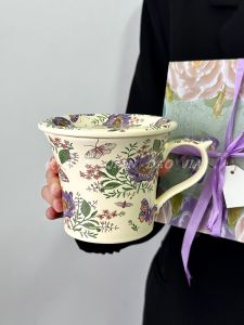 Cốc Cà Phê Bằng Gốm Sứ Cúc Họa Mi Màu Tím Dung Tích Lớn Cốc Latte Cốc Cà Phê Thanh Lịch Quà Tặng Cho Nữ Phụ Kiện