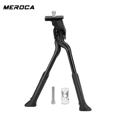 MEROCA Mountain Road Bike Double kickstand Aluminum Alloy Parking Bracket Foot Adjustable Length Stand MTB Folding Bicycle Kick Stand(ZDC-S-JC)