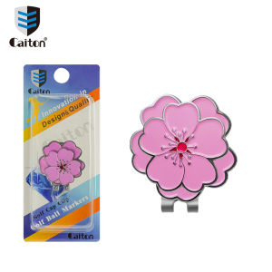 Caiton Rose Flower Golf Cap Clip with Strong Magnet Anti-Rust Durable Marker Securely Attaches to Hats or Belts
