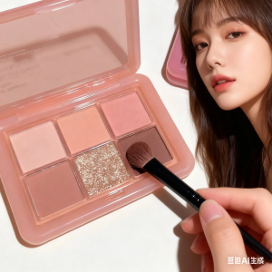 พาเลทอายแชโดว์ TINGPHE Little Pink Jelly 6 สี โทนสีเอิร์ธโทน สีส้ม สีน้ำตาล พร้อมไฮไลท์ บลัชออน คอนทัวร์ ราคาไม่แพง สำหรับทุกคน