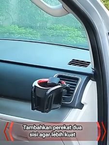 COD Car Phone Holder Car Cup Holder 2in1 Tempat Botol Mobil Cup Holder / Dudukan Telepon Seluler Di Mobil