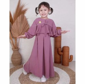 Gamis Anak Noura Mutiara // Gamis Anak cringkle airflow terlariss 2024 // Gamis anak perempuan