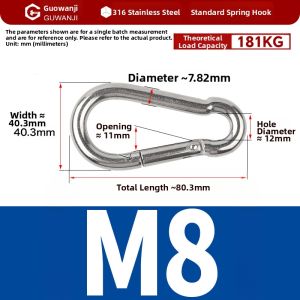 GUWANJI | Runway Spring Clip 304 Stainless Steel